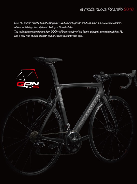 PINARELLO 2016] DOGMA F8直系のニューモデル「GAN（ガン）」シリーズ